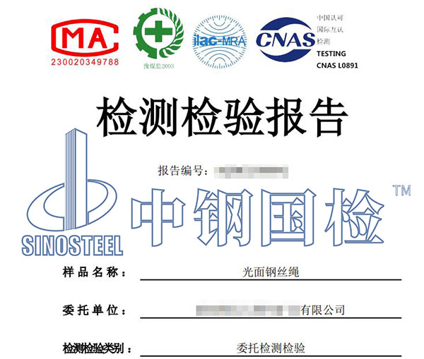 鋼絲繩檢測(cè)報(bào)告