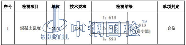 砼檢測(cè)結(jié)果